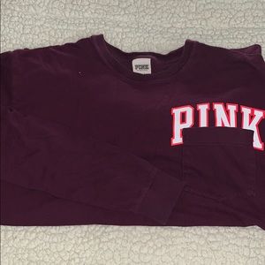 Pink- VS burgundy pull over long sleeve